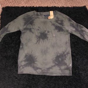 Long sleeve die dye dark grey and blue